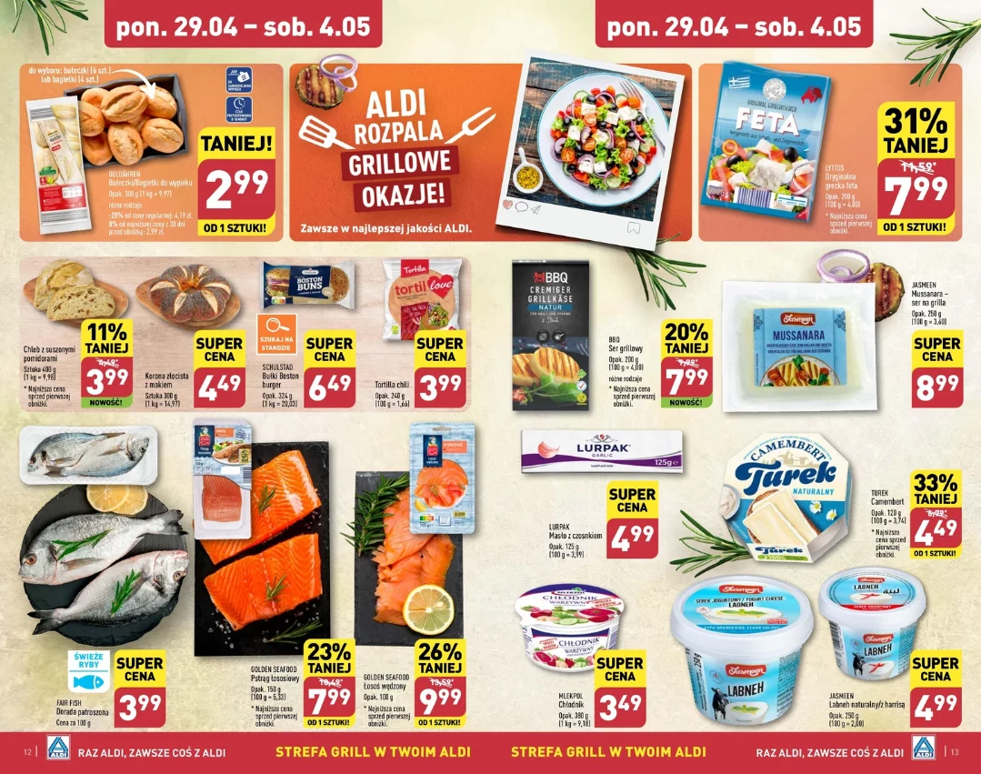 Ryby i sery na grilla w Aldi! 
