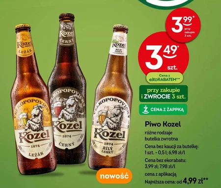 Kozel Černý Piwo ciemne 500 ml