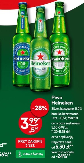 Heineken Silver Piwo jasne 500 ml niska cena