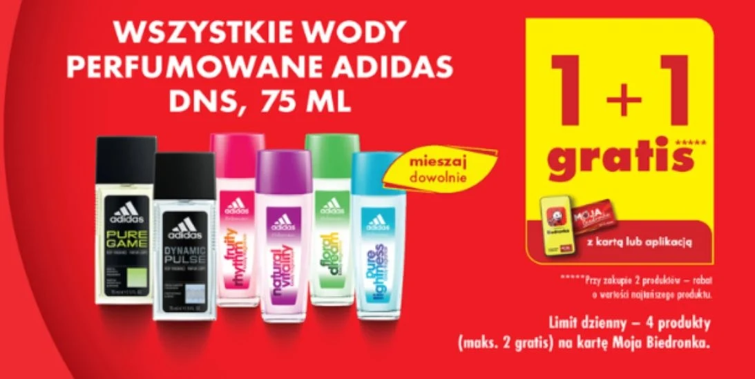 Biedronka oferuje w gratisie perfumy Adidas!