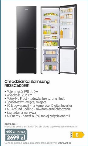 Chłodziarka Samsung niska cena