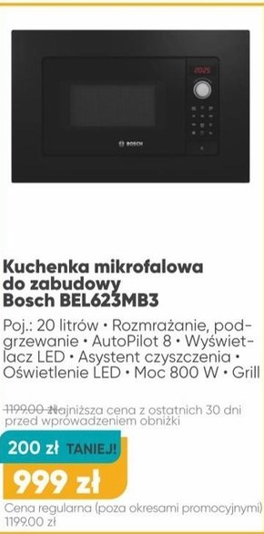 Kuchenka mikrofalowa Bosch niska cena