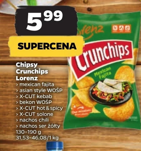 Crunchips Chipsy ziemniaczane o smaku orientalnym 130 g