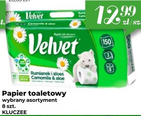 Velvet Rumianek i Aloes Papier toaletowy 8 rolek niska cena