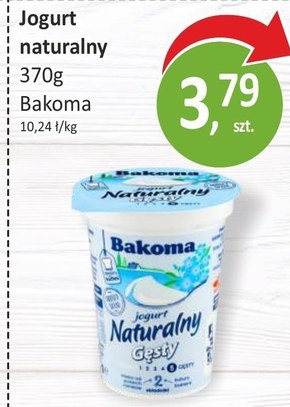 Bakoma Jogurt naturalny gęsty 370 g niska cena