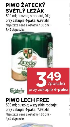 Piwo Zatecky niska cena