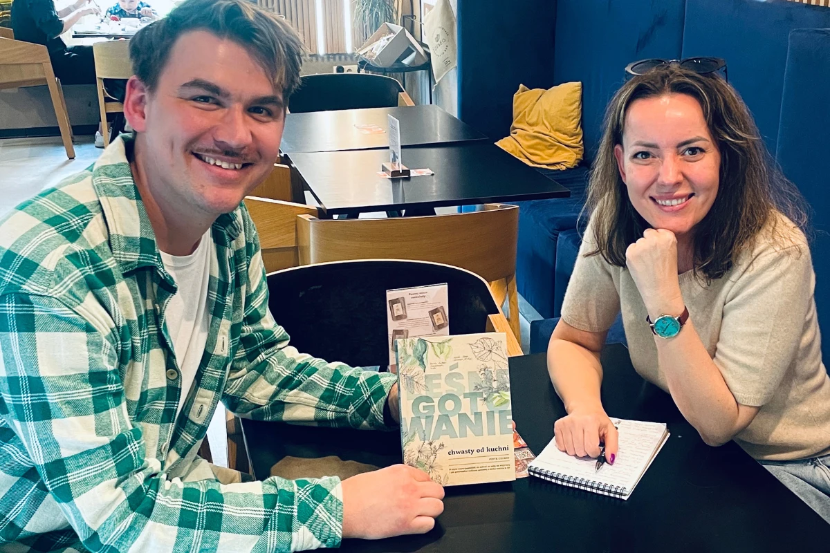 Piotr Ciemny i Agnieszka Maciaszek podczas wywiadu