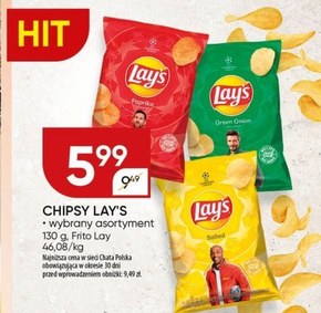 Lay's Chipsy ziemniaczane o smaku słono-kwaśnym 130 g niska cena