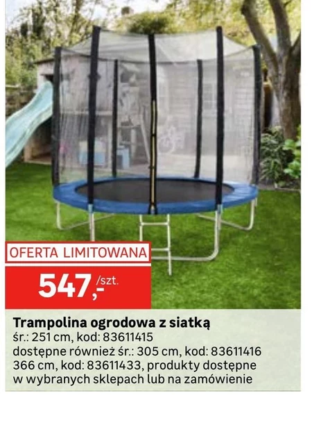 Trampolina ogrodowa