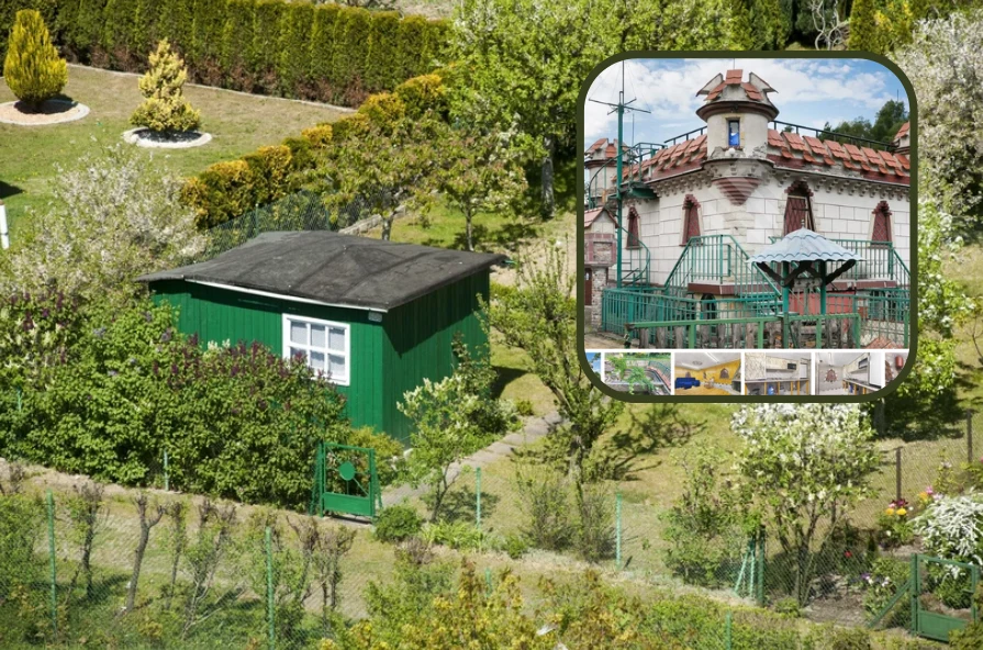 Sprzedają "zamek" wybudowany na ogródku działkowym. Źródło: WOJCIECH STROZYK/REPORTER /East News; screen z otodom.pl