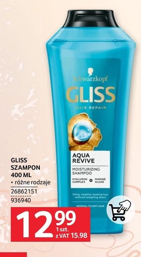 Gliss Aqua Revive Szampon do włosów suchych i normalnych 400 ml niska cena