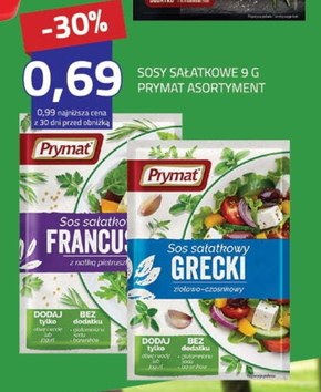 Prymat Sos sałatkowy grecki ziołowo-czosnkowy 9 g niska cena