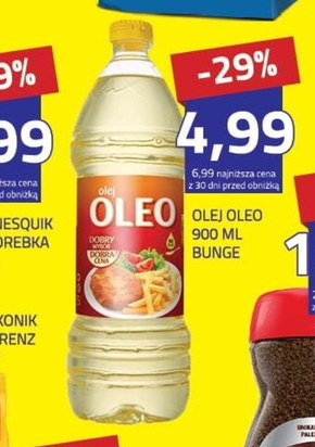 Oleo Olej słonecznikowy 0,9 l niska cena