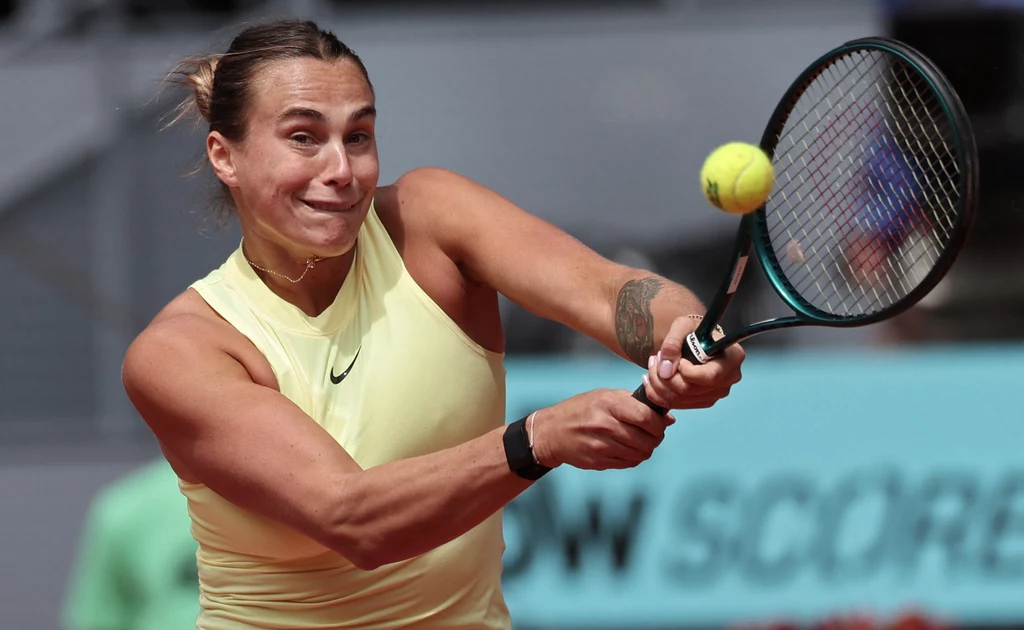 Aryna Sabalenka podczas turnieju WTA 1000 w Madrycie