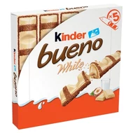 Kinder Bueno White Wafel w białej czekoladzie z mleczno-orzechowym nadzieniem 97,5 g (5 sztuk)