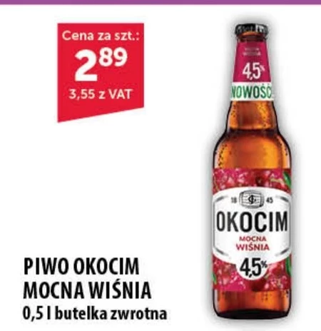 Okocim Piwo jasne mocna wiśnia 500 ml