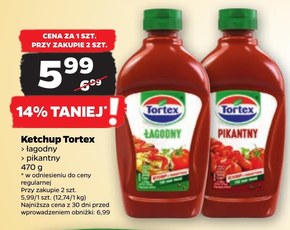 Tortex Ketchup łagodny 470 g niska cena
