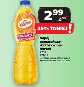 Hortex Napój pomarańcza brzoskwinia 1,75 l niska cena