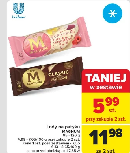 Magnum Euphoria Pink Lemonade Lody 90 ml