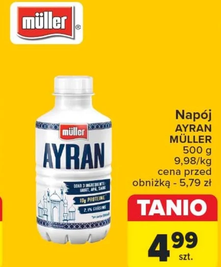 Müller Ayran Napój mleczny na bazie jogurtu 500 ml