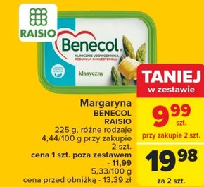 Benecol Tłuszcz do smarowania z dodatkiem stanoli roślinnych klasyczny 225 g niska cena