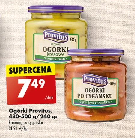 Provitus Ogórki po cygańsku 480 g