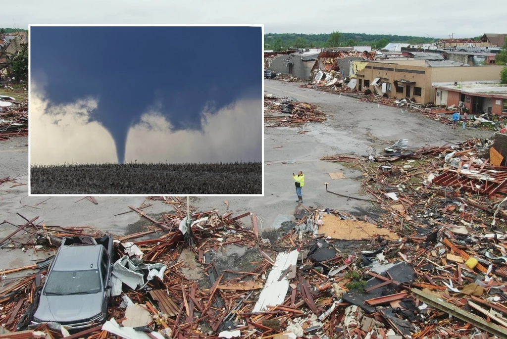 Zniszczona przez tornado miejscowość Sulphur Springs w amerykańskim stanie Oklahoma. W tym stanie cztery osoby straciły życie, a dziesiątki tysięcy nie mają dostępu do prądu Zniszczona przez tornado miejscowość Sulphur Springs w amerykańskim stanie Oklahoma. W tym stanie cztery osoby straciły życie, a dziesiątki tysięcy nie mają dostępu do prądu