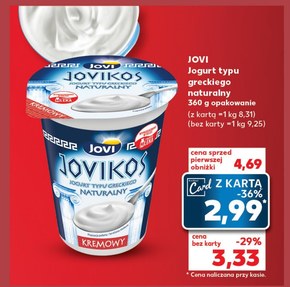 Jovi Jovikos Jogurt typu greckiego naturalny kremowy 360 g niska cena