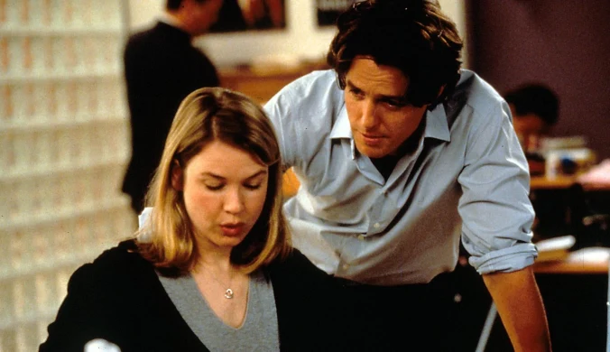 Renée Zellweger, Hugh Grant w filmie "Dziennik Bridget Jones" 