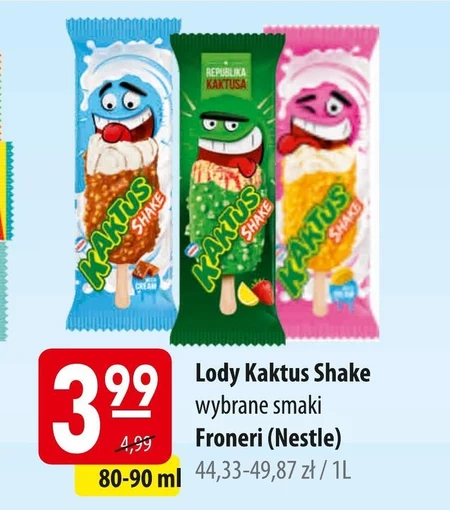 Kaktus Shake Lody ze śmietanką zakręcone z sosem mango 90 ml
