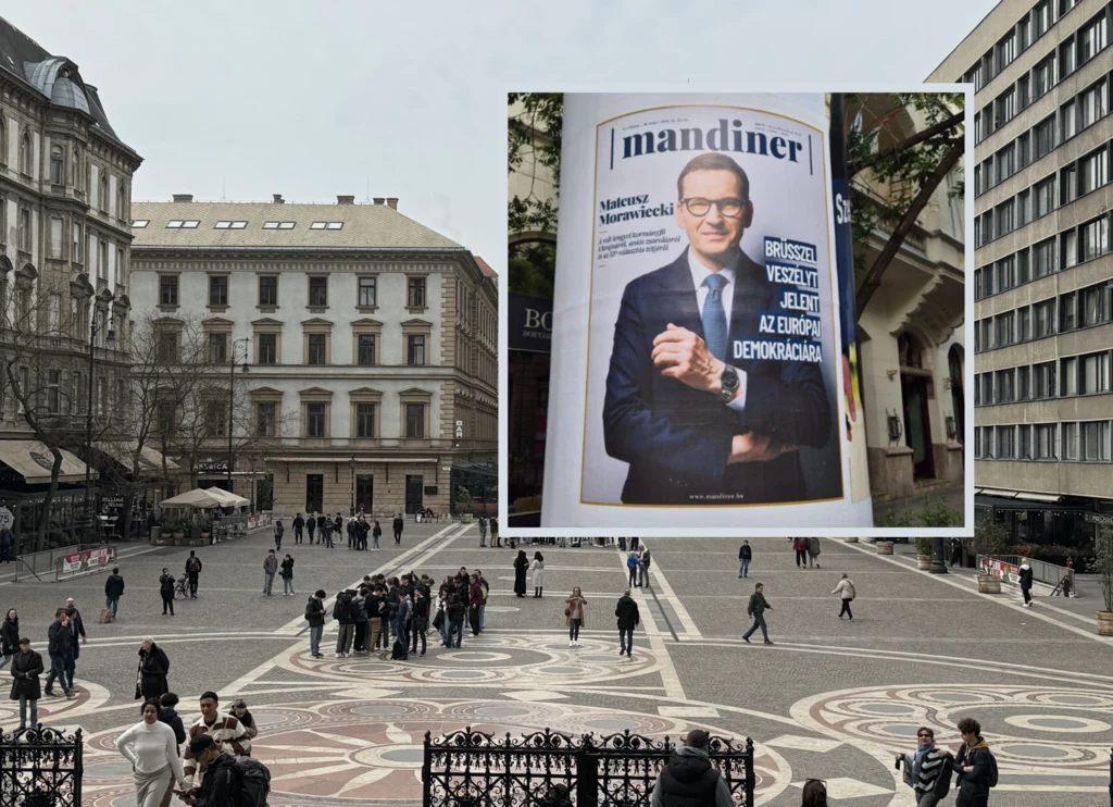 Na ulicach węgierskiej stolicy pojawiły się plakaty ze zdjęciem Mateusza Morawieckiego Na ulicach węgierskiej stolicy pojawiły się plakaty ze zdjęciem Mateusza Morawieckiego