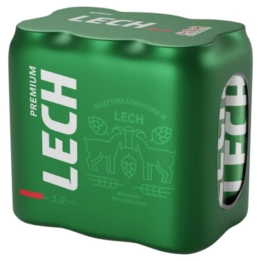 Lech Premium Piwo jasne 6 x 500 ml - 0