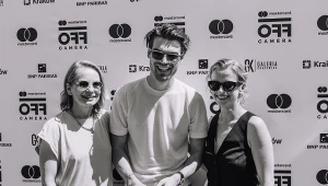 Magdalena Cielecka i Marta Nieradkiewicz podczas spotkania z Maksem Behrem