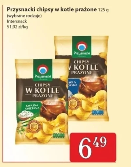 Przysnacki Chipsy w kotle prażone kwaśna śmietana 125 g