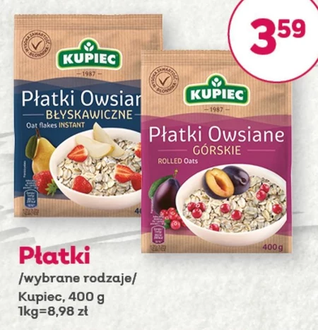 Kupiec Płatki owsiane górskie 400 g