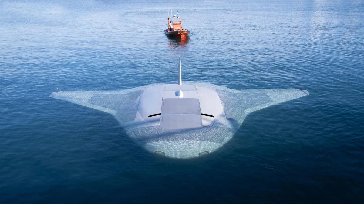 Manta Ray DARPA to duży dron morski. Manta Ray DARPA to duży dron morski.