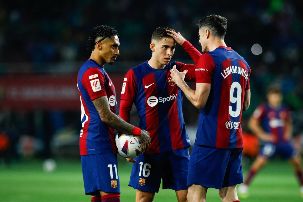 Raphinha, Fermin Lopez, Robert Lewandowski Raphinha, Fermin Lopez, Robert Lewandowski