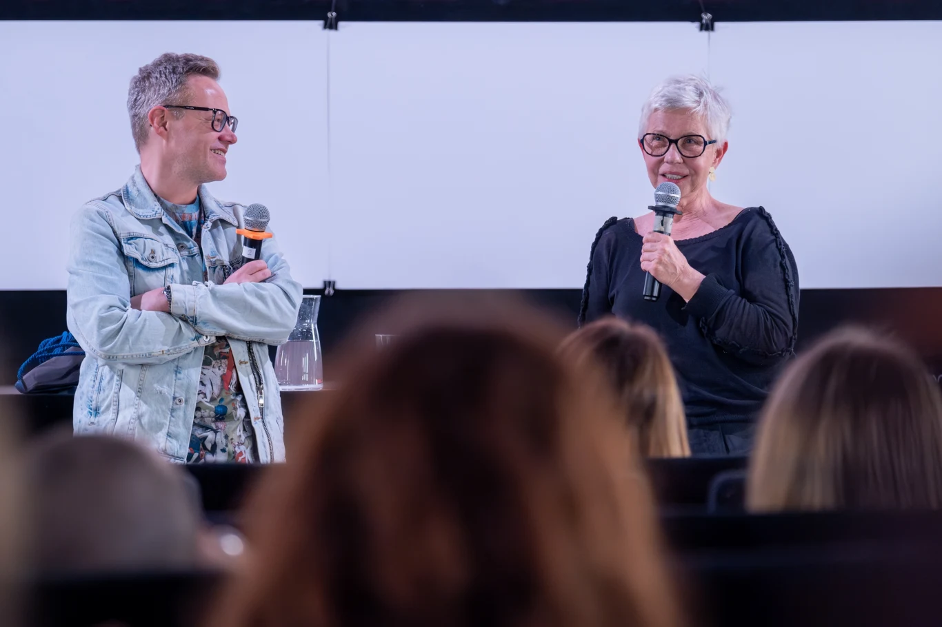 Łukasz Maciejewski na spotkaniu z Małgorzatą Zajączkowską, fot. Grzegorz Krzysztofik