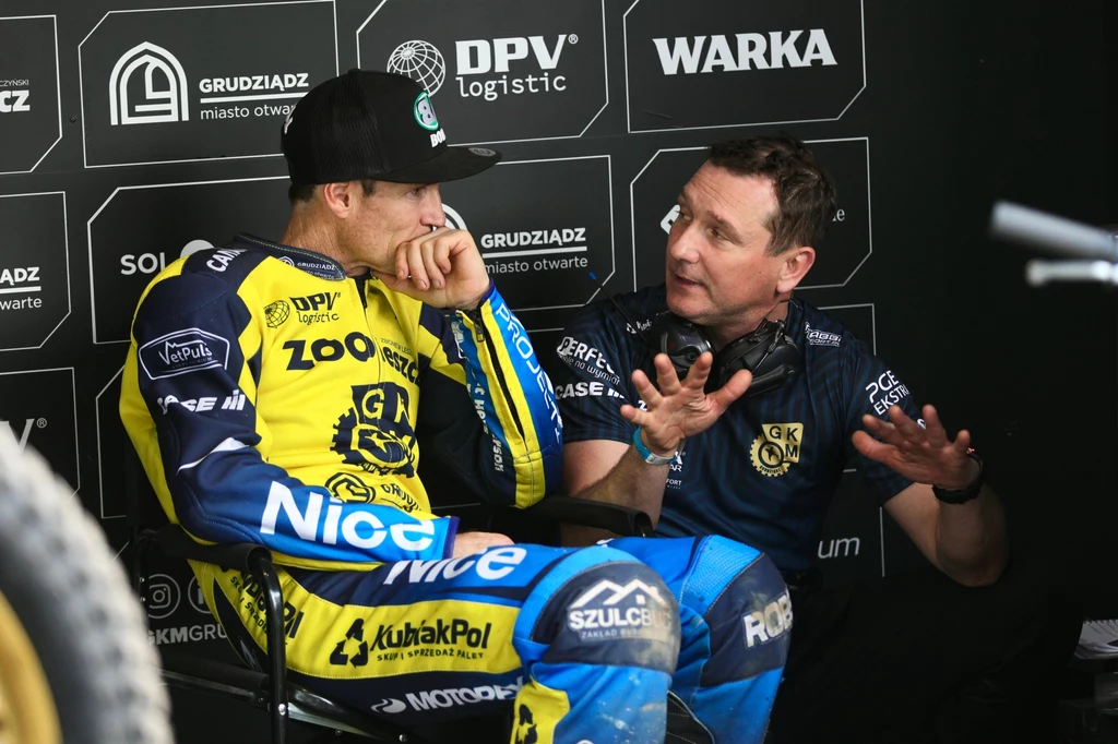 Jason Doyle z Krzysztofem Jabłońskim. Jason Doyle z Krzysztofem Jabłońskim.