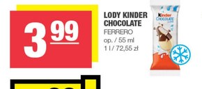 Kinder Chocolate Lody mleczne z polewą mleczno-czekoladową 55 ml niska cena