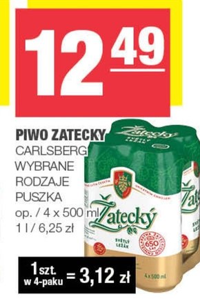 Žatecký Světlý Ležák Piwo jasne pełne 4 x 500 ml niska cena