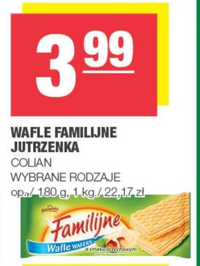 Familijne Wafle o smaku orzechowym 180 g niska cena