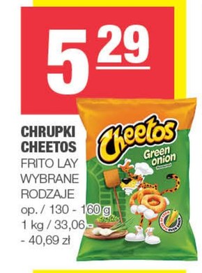 Cheetos Chrupki kukurydziane o smaku zielonej cebulki 130 g niska cena