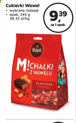 Wawel Michałki z Wawelu Cukierki w czekoladzie klasyczne 245 g niska cena
