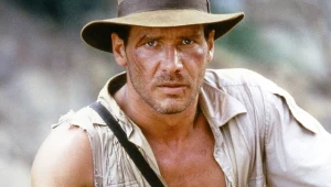 Harrison Ford w filmie "Indiana Jones i Świątynia Zagłady"