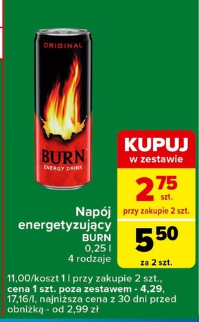 Napój energetyczny Burn niska cena