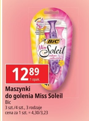 BiC Miss Soleil Colour Collection 3-ostrzowa golarka 4 sztuki niska cena