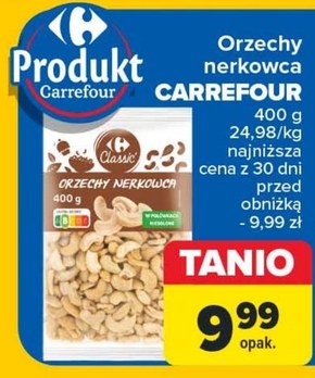 Orzechy nerkowca Carrefour niska cena