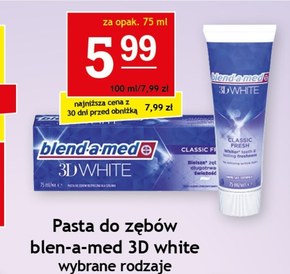 Blend-a-med 3D White Arctic Fresh Pasta do zębów 75ml niska cena