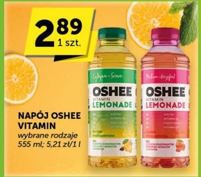 Oshee Vitamin Lemonade Napój niegazowany malina-grejpfrut 555 ml niska cena